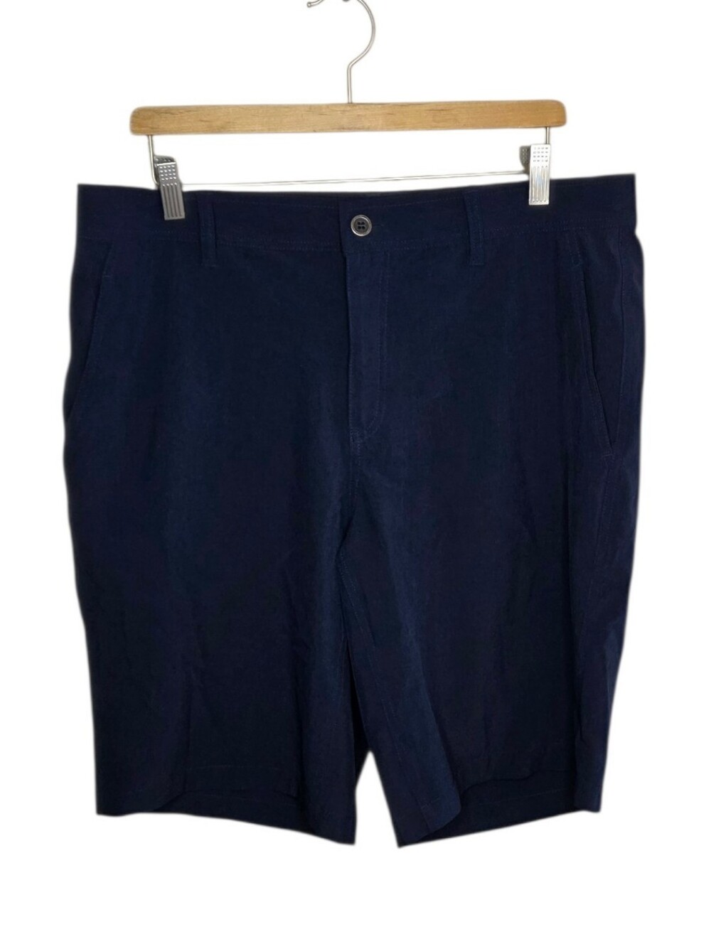 Coolkeep Stretch Performance Navy Blue Golf Shorts 10.5" Inseam Mens Size 34